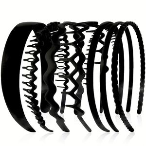 Lot de serre-têtes antidérapants en plastique de 16 cm, fins, coloris assortis écaille de tortue et unis, pour femmes, hommes, unisexe, tendance - Product Image 4
