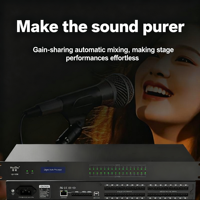 Processeur audio DSP 8x8, distributeur matriciel, AEC, AFC, AGC, ANS, Automixeur, contrôle web USB, système de salle de conférence, 24 bits AD/DA, 3 ms