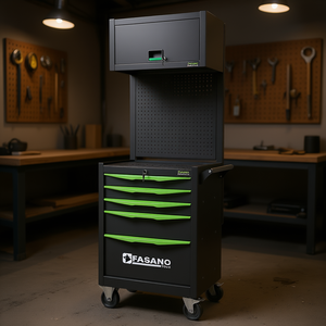 Fasano <b>Tools</b> <b>Rolling</b> <b>Tool</b> Cabinet 5 Drawer With Pegboard Storage For Workshop Use - Product Image 3