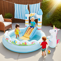 INTEX 56148 Kinder-Krokodil-Garten-Wasserpark Schwimmbad mit Rutsche Sprühwasser für Kinderspiele