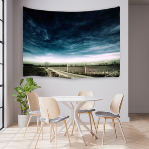 <span class=keywords><strong>Tapisserie</strong></span> murale à motif de paysage routier, montagne enneigée, plage - Product Image 3