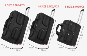 <span class=keywords><strong>M</strong></span> katlanabilir haddeleme silindir çanta büyük kapasiteli arabası çantası çift katlı arabası seyahat çantası ile tekerlekler - Product Image 5