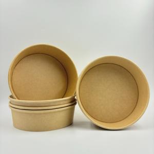 Bol à salade en papier kraft jetable personnalisé avec couvercle en PET de qualité alimentaire pour l'emballage des sushis - Product Image 4