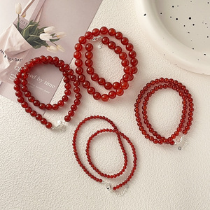 Colar frisado 925 Sterling <span class=keywords><strong>Silver</strong></span> Red Ágata Colar Disponível em 4mm 6mm 8mm 10mm Perfeito para camadas - Product Image 4