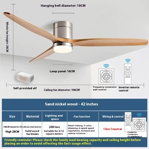 Điện làm mát không khí ánh sáng quạt với điều khiển từ xa tiết kiệm năng lượng tiếng ồn thấp 5 tốc độ động cơ đồng-Ăn Uống/phòng khách Quạt trần - Product Image 6