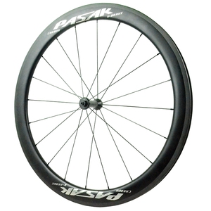 Roues de vélo de <span class=keywords><strong>route</strong></span> en fibre 700C, jeu de roues de vélo de <span class=keywords><strong>route</strong></span> en carbone léger, freins V/C, jantes en carbone tubeless 50 clincher, tirage direct F/V - Product Image 2