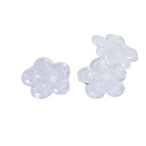 Petal Shaped Eyeshadow Palette Sampler <b>Box</b> Transparent Plastic Cosmetic Container With Flip Lid DIY <b>Makeup</b> Organizer Cute Style - Product Image 5