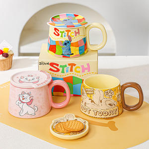 <span class=keywords><strong>Taza</strong></span> de café de cerámica de vientre grande de gato Marie de dibujos animados con tapa para regalos de <span class=keywords><strong>Navidad</strong></span> <span class=keywords><strong>taza</strong></span> de agua potable de punto - Product Image 3