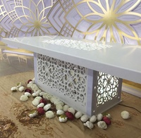 Hotel Event Party Hochzeits torte Tisch Spiegel platte Acryl Braut tisch Set mit weißer Box Basis