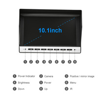 Monitor IPS de 7 pulgadas de alta resolución AHD, 1080P, 2CH, salida de vídeo IP69K, ángulo de visión amplio, cámara de Monitor de 7 pulgadas, sistema de visión trasera de camión