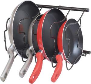 5-layer Bronze Metal Kitchen Pan and <strong>Pot</strong> <strong>Lid</strong> Organizer Rack - Product Image 2