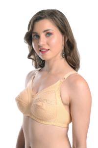 Sujetador de copa completa de algodón para mujer con tirantes ajustables, tela suave, espalda en U, comodidad diaria, cierre trasero, lencería - Product Image 3
