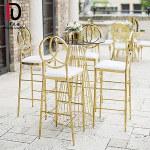 Nouvel arrivage Hollywood : <span class=keywords><strong>Tabouret</strong></span> <span class=keywords><strong>de</strong></span> <span class=keywords><strong>bar</strong></span> en acier inoxydable doré avec velours <span class=keywords><strong>noir</strong></span> - Product Image 5