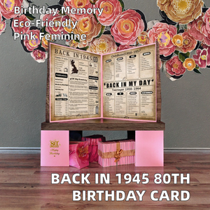 Biglietti d'Auguri Pieghevoli in Stile Retrò Nostalgico, Design a Giornale, che Riemembrandono l'Atmosfera dell'Ultimo Secolo - Product Image 1