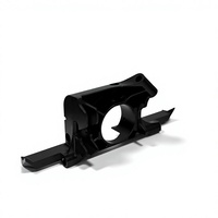 Pièces tournées sur commande par usinage CNC de précision 5 axes, articulation de bras robotique, lien courbé, support en aluminium, support de montage noir