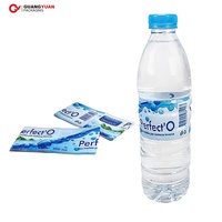 Étiquettes en film rétractable souple en PVC certifiées ISO pour bouteilles d'eau minérale, vente en gros