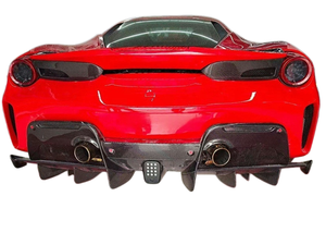 Kit carrosserie complet en carbone sec style Pista pour <span class=keywords><strong>Ferrari</strong></span> 488 GTB, comprenant pare-chocs avant, pare-chocs arrière, jupes latérales et capot moteur en carbone semi-complet. - Product Image 6