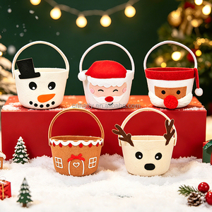 Wholesale Felt <b>Christmas</b> <b>Gift</b> Buckets Eve Apple <b>Gift</b> <b>Boxes</b> Candy Buckets for Kids Decoration <b>Christmas</b> <b>Gifts</b> - Product Image 2
