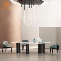 Conjunto de muebles de comedor modernos de mármol de lujo, elegante, multiusos, versátil, para el hogar, Hotel, restaurante, mesa de comedor