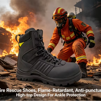 Sepatu Keselamatan Pemadam Kebakaran Anti Air, Tahan Panas, Berdaya Tahan Tinggi, dan Berlapis Tinggi untuk Perlengkapan Pelindung Diri