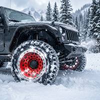 Nouvelles jantes de route en alliage d'aluminium forgé sur mesure haute performance 17-22 pouces, style Beadlock rouge intégral, multi-rayons, Wrangler