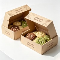 Boîte à biscuits portable de qualité alimentaire, emballage de boulangerie, boîtes d'expédition avec poignée, fermeture magnétique, carton ondulé, boîte de boulangerie gaufrée