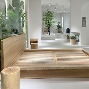 None None Solid Wood Bed <b>White</b> Ash Large Board Headboard Backboard Double Bed - Product Image 4