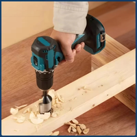 Perceuse électrique 18V 13mm avec chargeur de batterie, ensemble d'outils électriques industriels 3-en-1, perceuse à percussion légère pour le bricolage