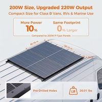 Panneaux solaires bifaciaux anti-ombre de type N 440 W 16BB, 2 pièces 220 W, module PV mono IP68, chargeur d'alimentation pour bateaux marins 12 V/24 V
