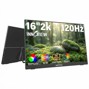 Moniteur portable IPS QHD 2,5K noir de 16 pouces avec rapport de contraste de 1200:1 pour Macbook/Switch/<span class=keywords><strong>PS5</strong></span>/Xbox (adaptateur non inclus) - Product Image 1
