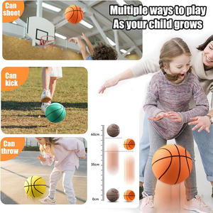Ballon de basketball silencieux en mousse de haute qualité, taille 7, antidérapant, réduction du bruit, sans traces, pour entraînement en intérieur, pour la maison et les enfants, à <span class=keywords><strong>bon</strong></span> prix - Product Image 4