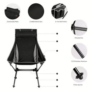 Chaise longue de plage pliable, portable, robuste, professionnelle, haute pression, compacte, mini, universelle, durable, légère et économique - Product Image 4