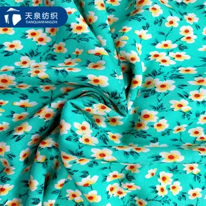 polyester 30s TR printed viscose hawaii rayon fabric in dubai dress fabric for scarf price per meter wholesaler