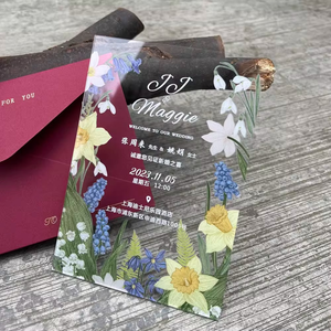 Invitation de <span class=keywords><strong>Mariage</strong></span> Personnalisée Luxe Élégante, Enveloppe Transparente en Acrylique Clair - Product Image 2