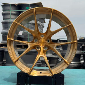 ล้อฟอร์จชิ้นเดียวรุ่น CD-502 สีทองปัดเงา ขนาด 18-24 นิ้ว 5x112 5x120 ขอบลึกเว้า สำหรับ BMW Mercedes Audi Tesla - Product Image 1