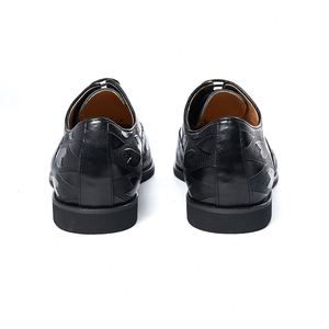 Chaussures habillées en cuir véritable pour hommes, à lacets, pour l'hiver, le printemps, l'été, l'automne, formelles, de style Oxford, avec semelle en caoutchouc, pour les mariages, le bureau - Product Image 5