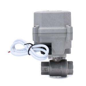 Vanne à boisseau sphérique électrique DN15 1/2 pouces pour eau à température normale, type marche/arrêt automatique - Product Image 5