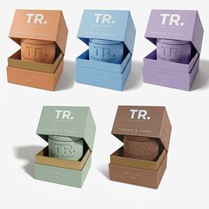 Luxury Ceramic Jar Scented Soy Wax <b>Candle</b> With Matching Color Gift Box For Modern Home Decor Wholesale Private Label <b>Set</b> - Product Image 2