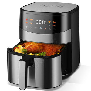 Nuevas freidoras de aire de 5L, 6L y 8L de acero inoxidable con pantalla táctil digital a color, máquina inteligente para uso doméstico 2025 - Product Image 5