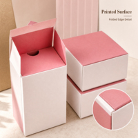 Boîte en carton personnalisée pour parfum et cosmétiques, boîte rose avec impression dorée, carton pliable, emballage de luxe pour parfums et produits de beauté, fabricant