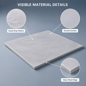 Lastre in Acrilico Termoformabile Resistente all'Usura, Superficie Solida Bianca Grigio Nuvola per Vasche da Massaggio e Grandi Lastre - Product Image 3
