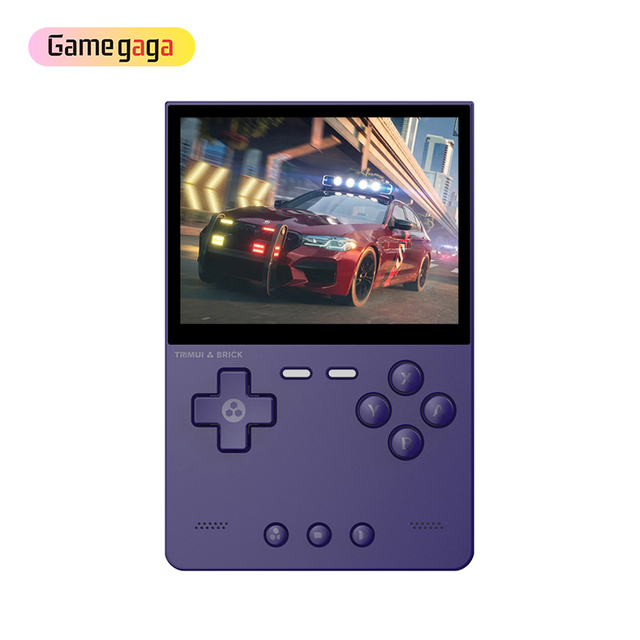 Ye Trimui Brick Handheld Game Console 3.2'' IPS Screen Linux System Trimui UI Metal Back Panel Key LED Video Gaming Console
