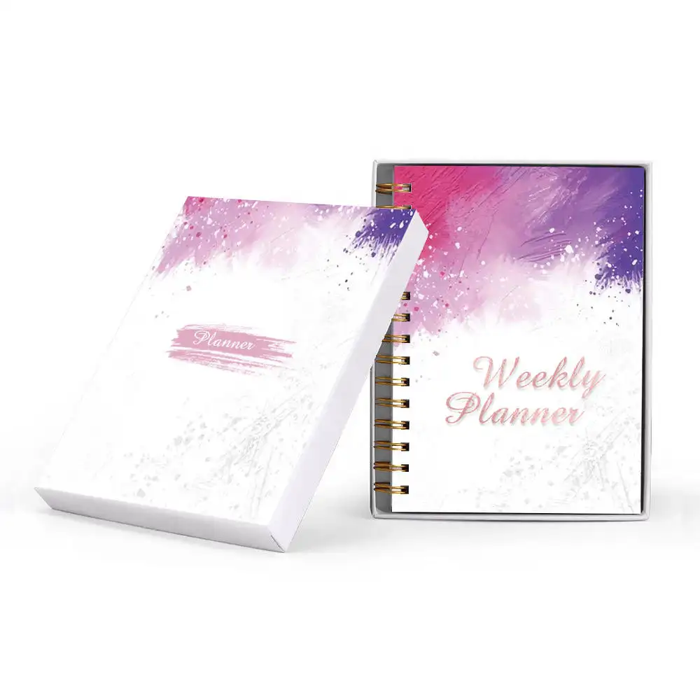 Carnet de Notes 2024 Impresión personalizada organizador en espiral diario de fitness cuaderno diario boda planificador semanal diario