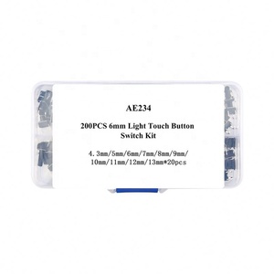 Kit de Inicio de 200 Interruptores Táctiles de 6mm de Ancho y 4.3mm-13mm de Altura, Botones de Interruptor de Llave, Interruptores de Caja - Product Image 2