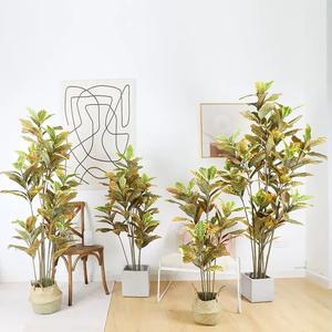 Alta Qualidade Plástico <span class=keywords><strong>Artificial</strong></span> Croton Árvore Folhas Bonitas Resistente UV Durável KagaJo Marca Atacado Planta - Product Image 2