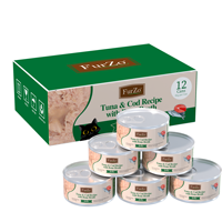 Nourriture pour chats en conserve FurZo à la viande de poulet, 85 g, boîte de 12, nourriture humide sans céréales, riche en protéines, pour la santé digestive et du pelage, saveurs variées