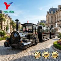 Train touristique sans rails diesel-électrique personnalisé pour parcs d'attractions