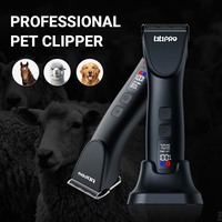 Tondeuse à poils pour animaux LILIPRO EagleP rechargeable, lame en D, silencieuse, tondeuse pour chien, rasoir pour cheval, sans fil, ensemble de produits de toilettage pour chat avec écran LCD