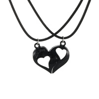 Pendentif assorti en forme de coeur vaporeux de mode personnalisé colliers de couple exquis pour les femmes