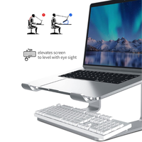 Le support portable détachable pour ordinateur portable en alliage d'aluminium prend en charge les ordinateurs portables et les ordinateurs portables de bureau en stock